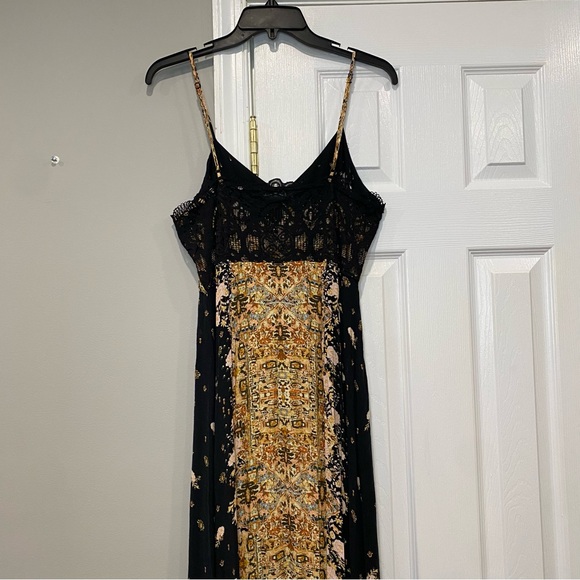 Free People Intimately Morning Song Printed Maxi Slip Dress Women Large Tank Top - Picture 7 of 12
